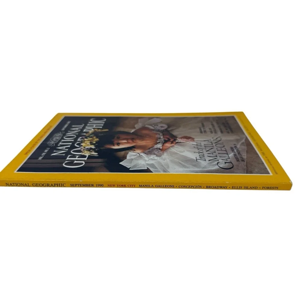National‎ Geographic Magazine September 1990 New York City and Manhattan Map